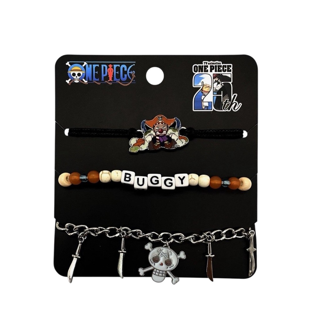 NEW One Piece Captain Buggy Bracelets Set